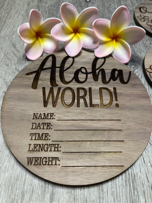 Baby Milestone Markers - Plumeria