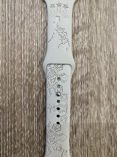 Filipino Tribal Sun & Stars Engraved iWatch Band