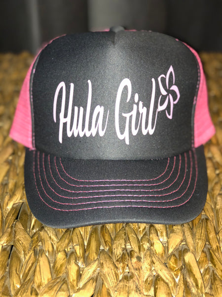 Hula Girl Trucker Mesh Foam SnapBack Hat