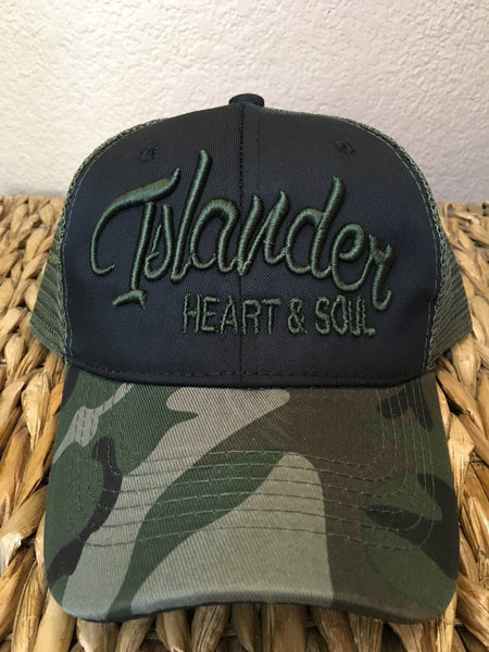 Islander Heart & Soul Camo Trucker Hat