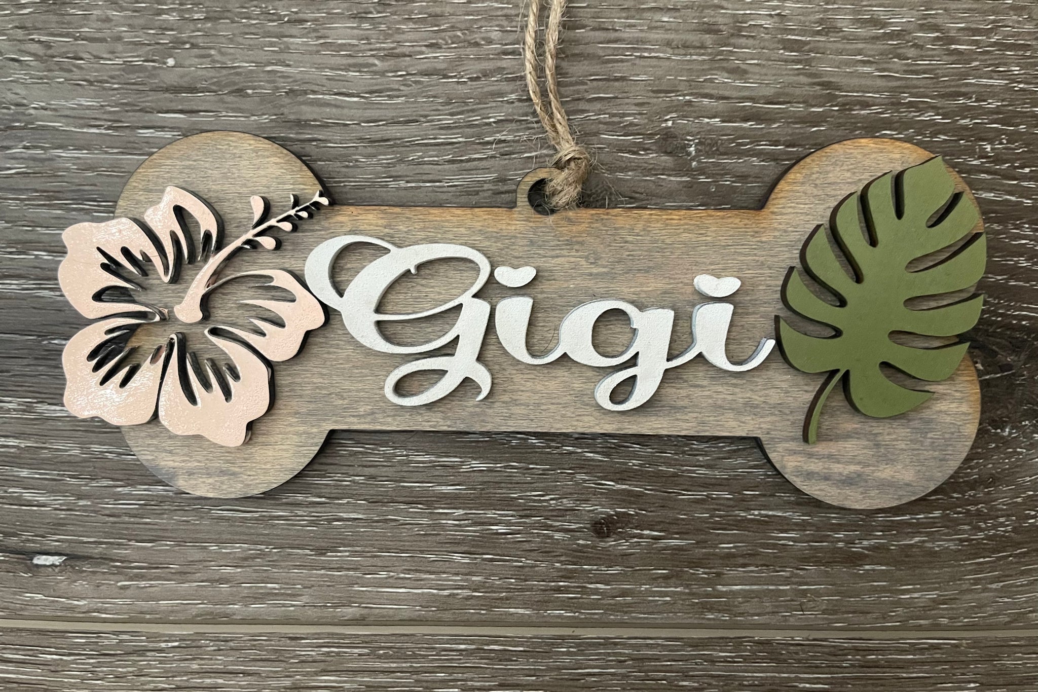Customized Islander Style Wooden Sign for Dogs