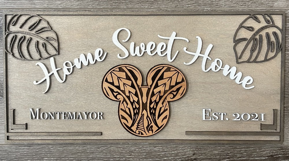 Home Sweet Home Tribal Mickey Sign