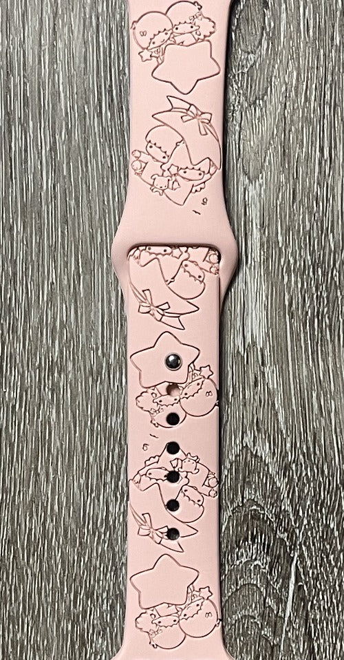 Little Twinsies with Stars Engraved iWatch Band