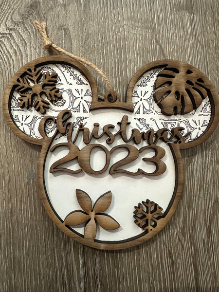 Mickey Islander Merry Christmas 2023 Ornament