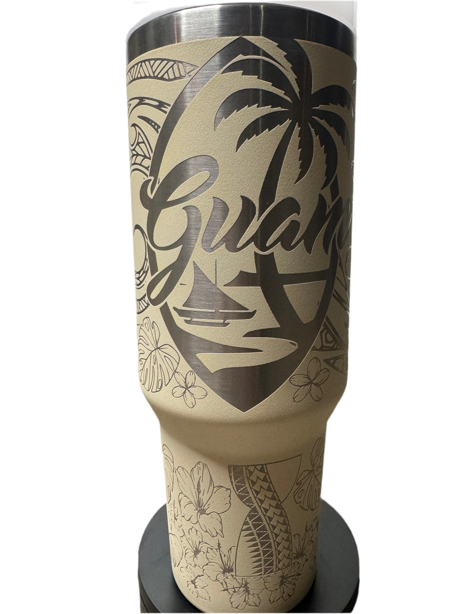 Guam Seal with Tribal 40oz Tumbler