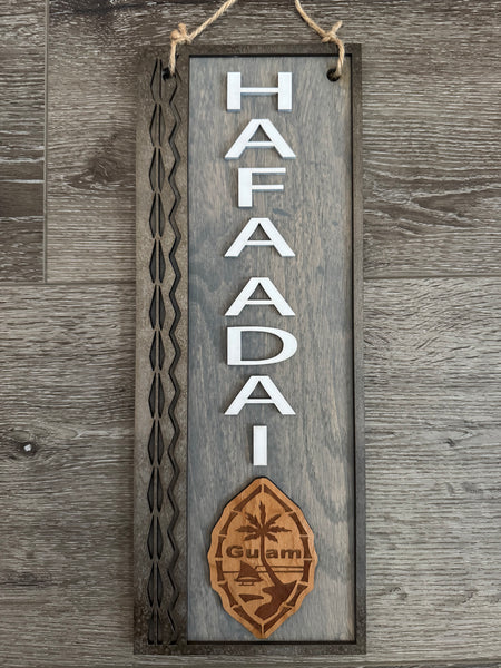 Hafa Adai Wooden Sign