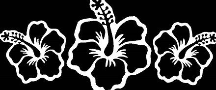 Three Hibiscus Decal