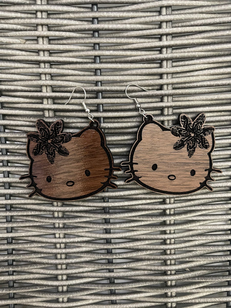 Hello Kitty with Tribal Tiare Earrings