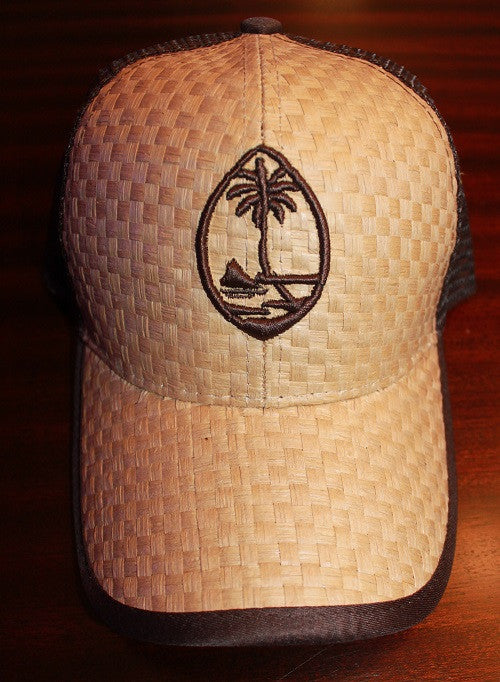 Guam Seal Wicker Hat
