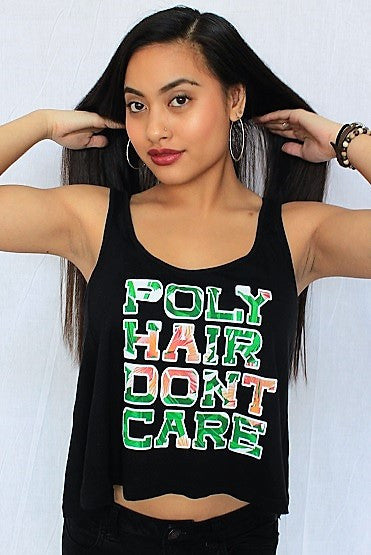 Poly Hair Don't Care Flowy Crop Tank