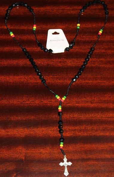 Rasta Rosary Necklace