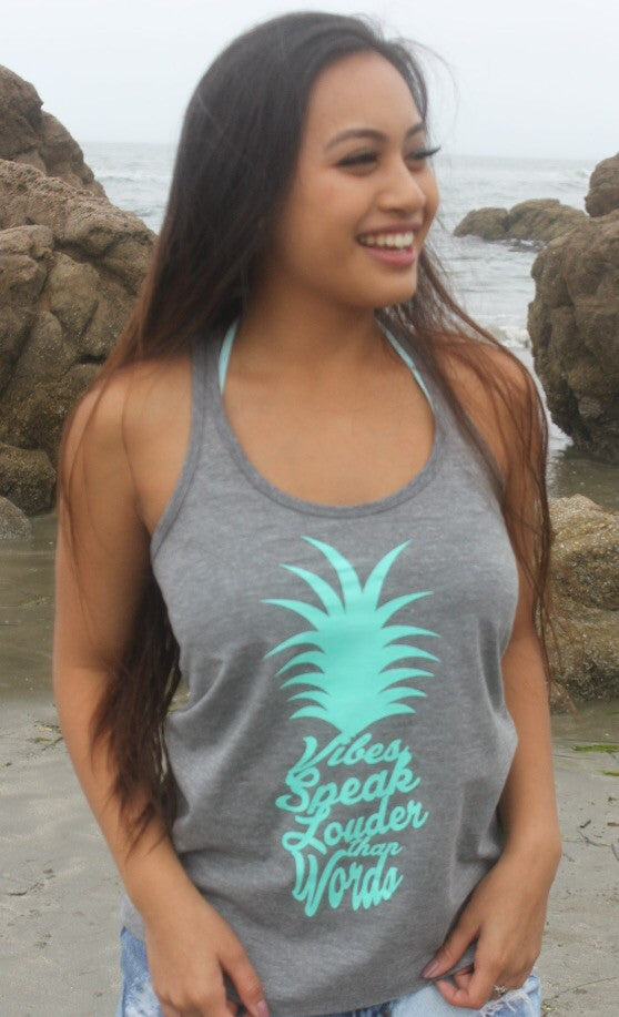 Vibes Speak Louder Than Words Ladies Tank