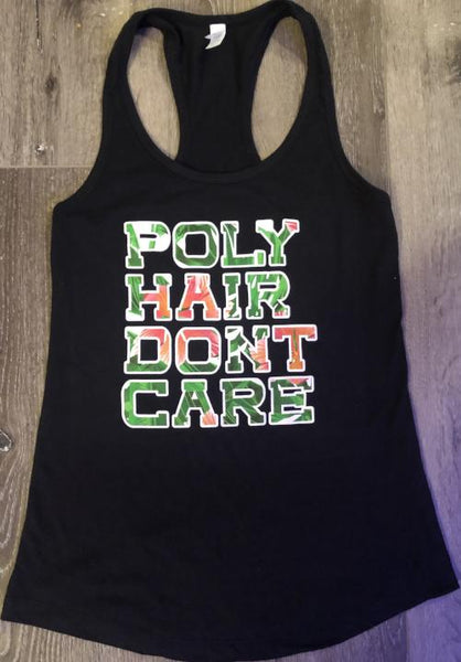 Poly Hair Don’t Care Ladies Tank