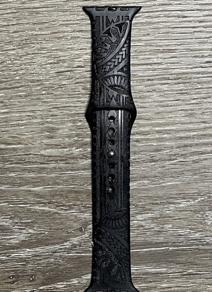 Tribal with Filipino Sun Engraved iWatch Band