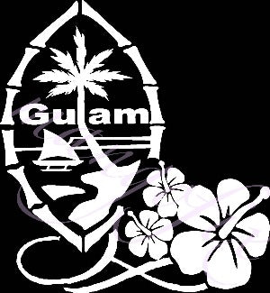 Guam Hibiscus Decal