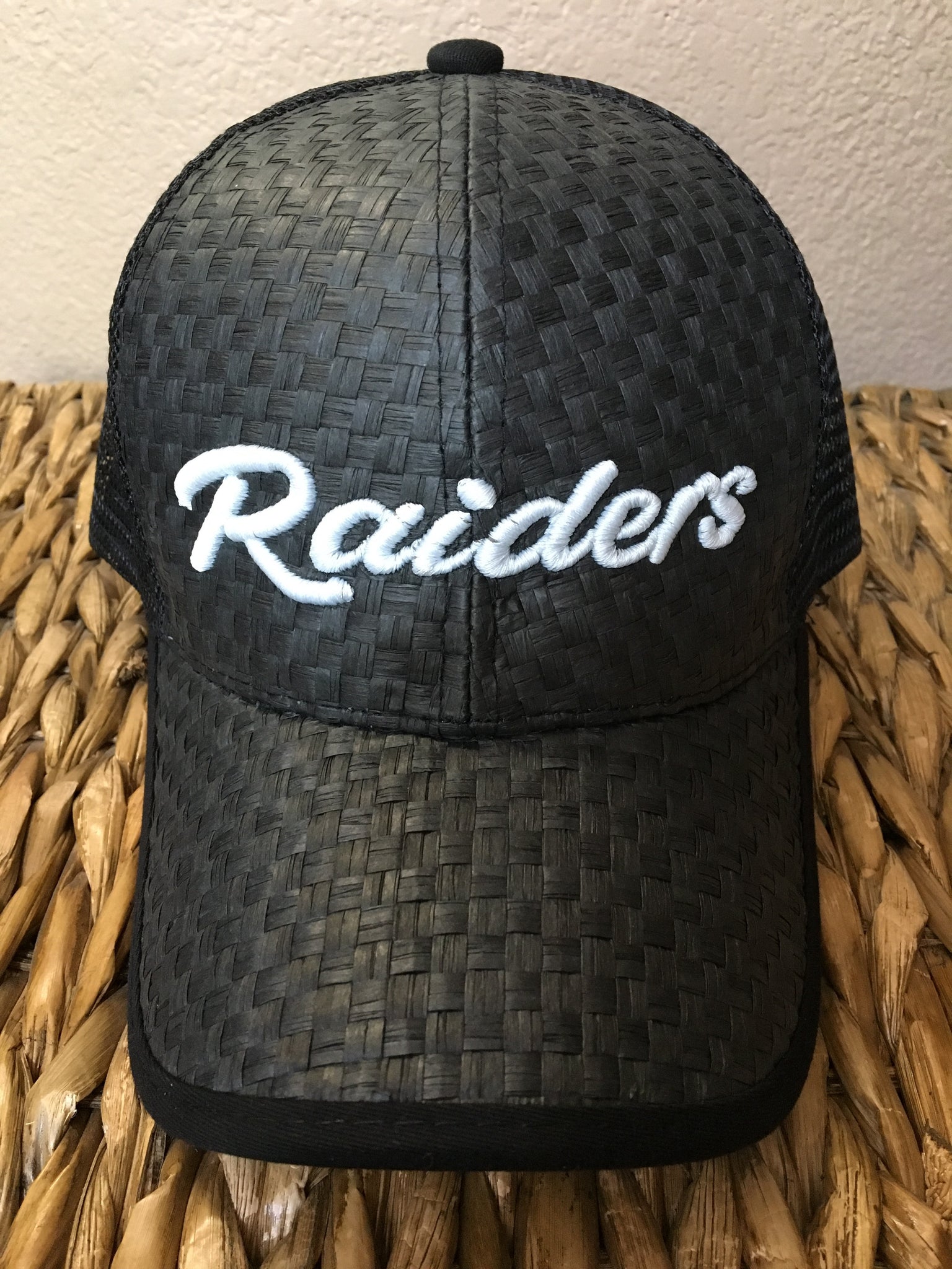 Raiders Wicker Trucker Hat