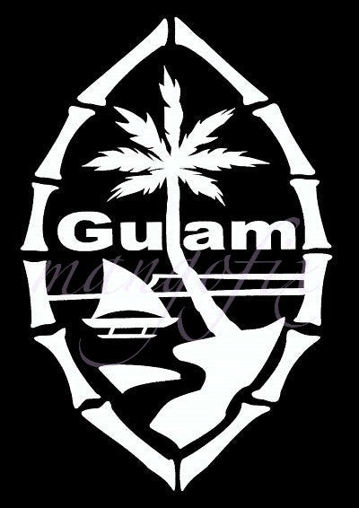 Guam Seal Bamboo (8.5 x 6) Decal