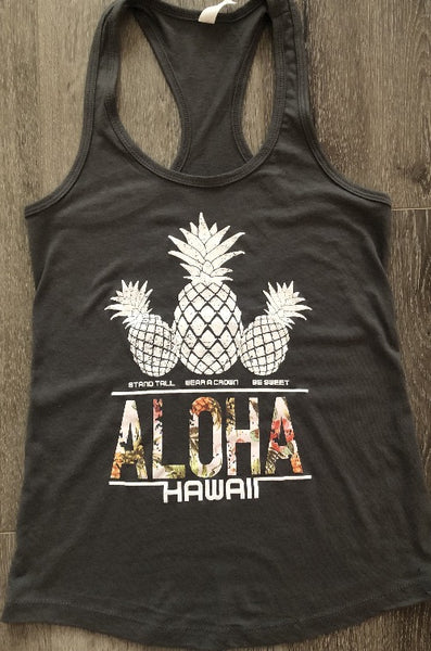 Aloha Hawaii Pineapple Ladies Tank