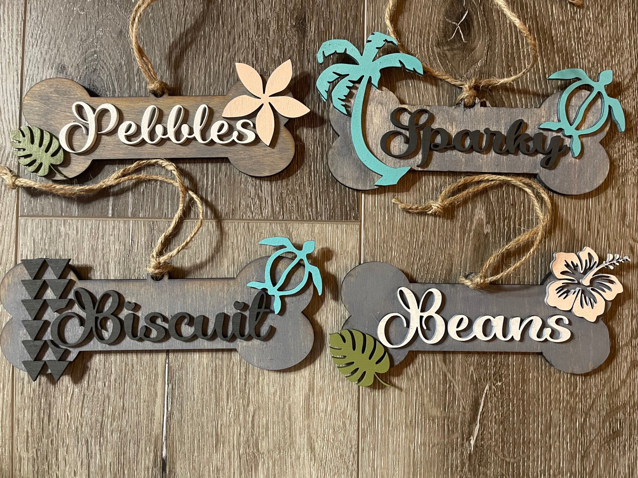 Customized Islander Style Wooden Sign for Dogs