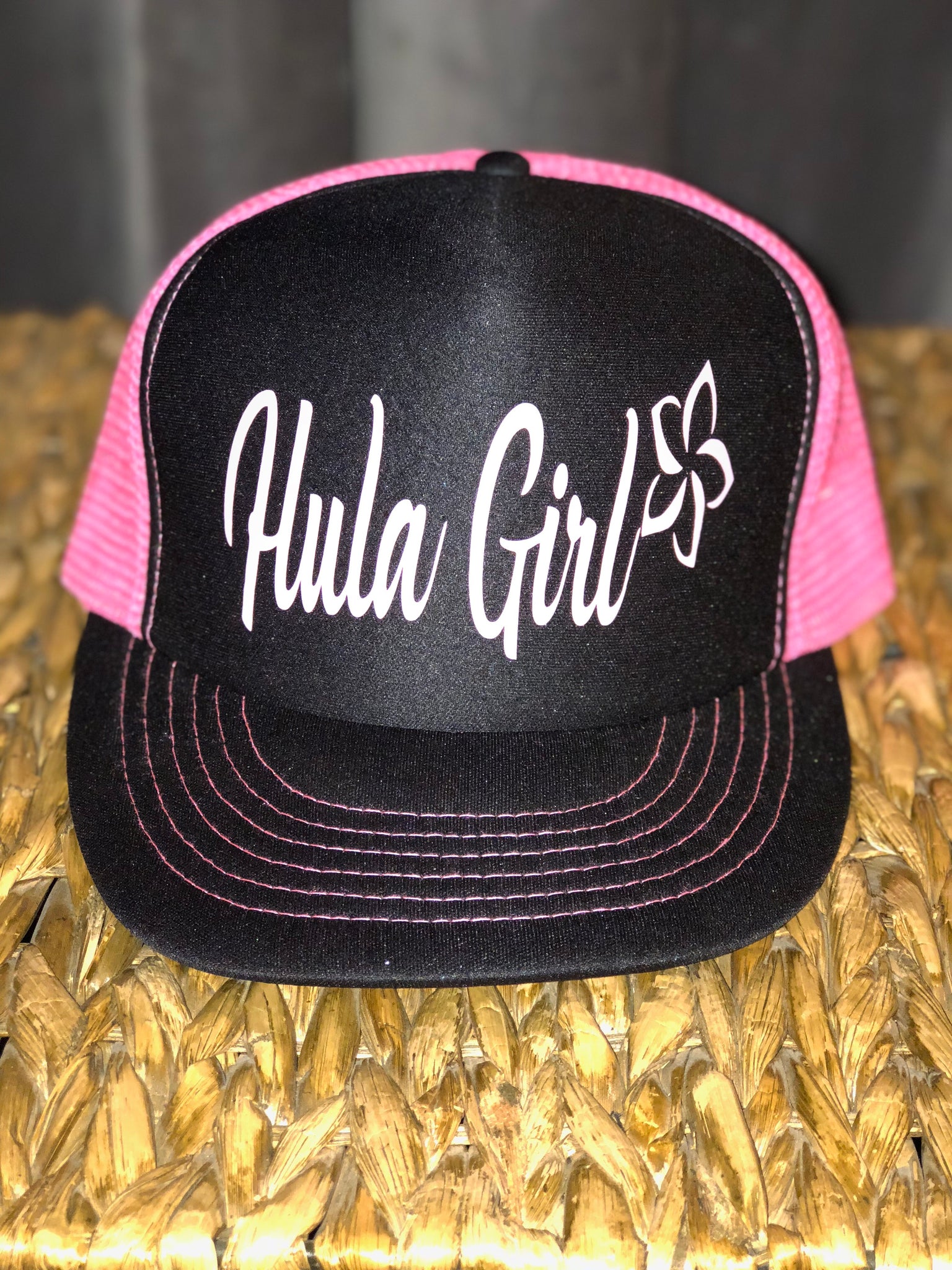 Hula Girl Trucker Mesh Foam SnapBack Hat