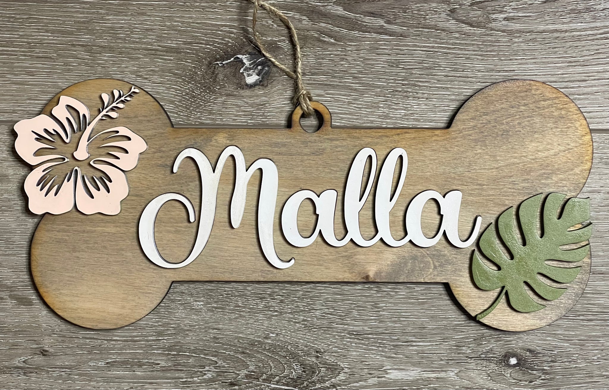 Customized Islander Style Wooden Sign for Dogs