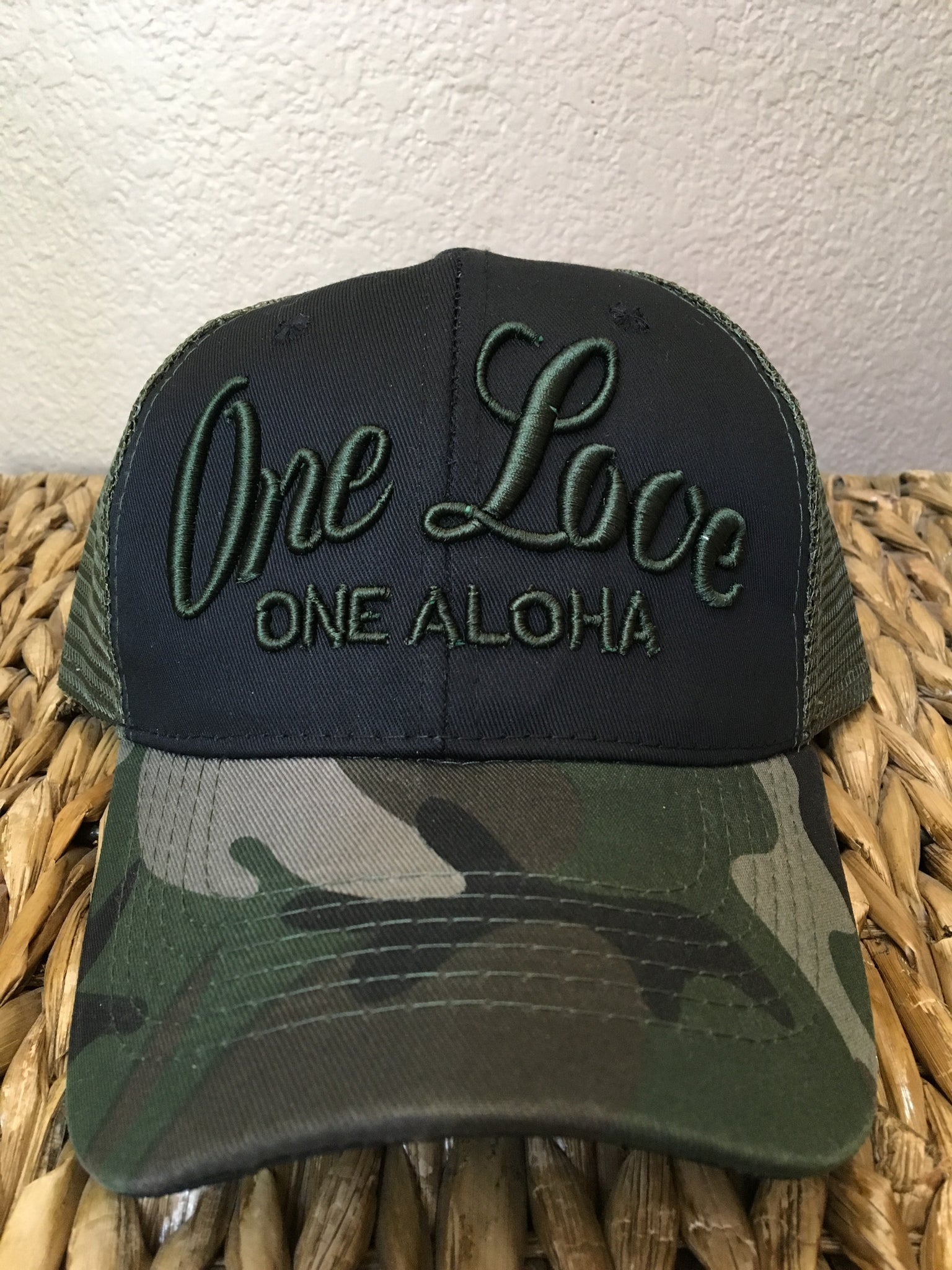 One Love, One Aloha Camo Hat