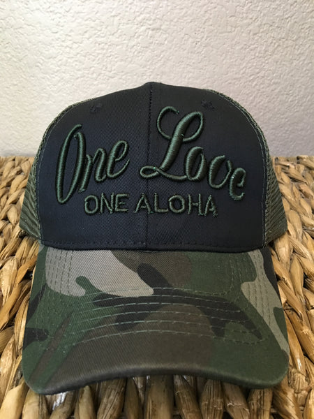 One Love, One Aloha Camo Hat